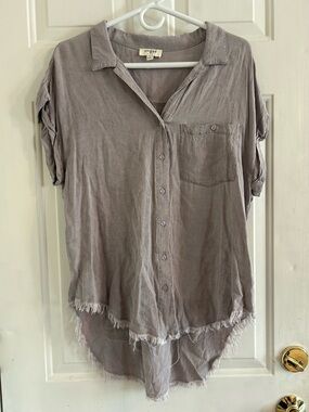 Umgee Mauve V-Neck Lightweight Top